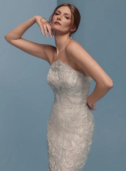 Lazaro Davi Trumpet Wedding Gown