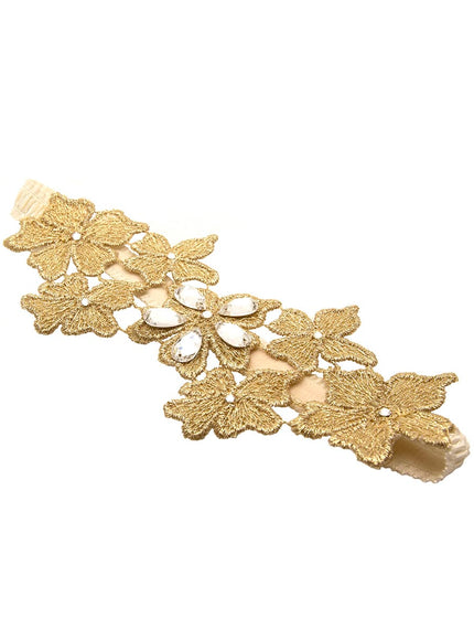 Daya Metallic Floral Garter