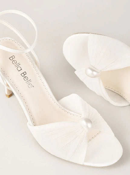 Bella Belle Demi Pearl Tulle Stiletto Bridal Sandals