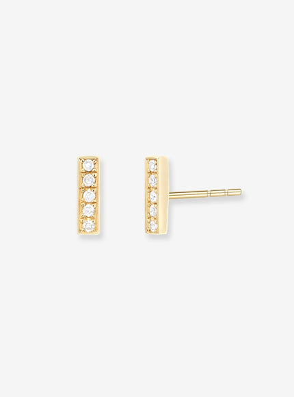 Zoe Lev Diamond Bar Stud Earrings