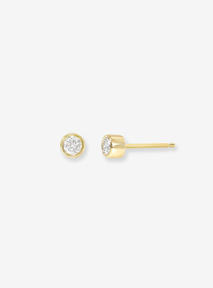 Zoe Lev Bezel Diamond Stud Earrings