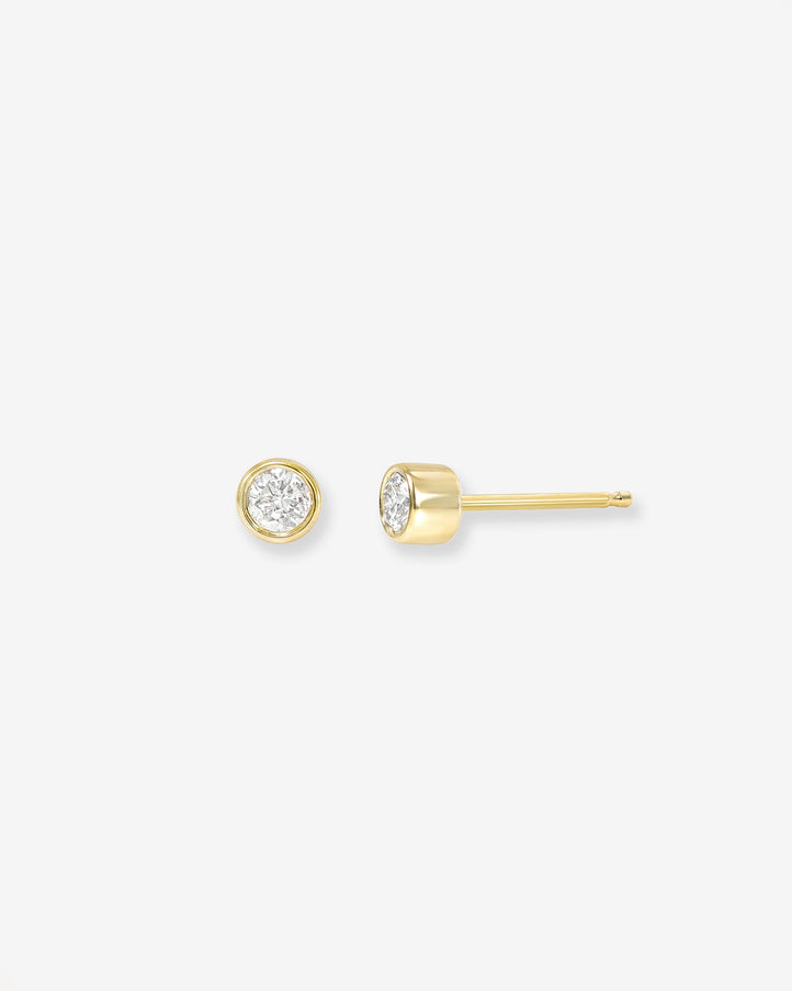Zoe Lev Bezel Diamond Stud Earrings