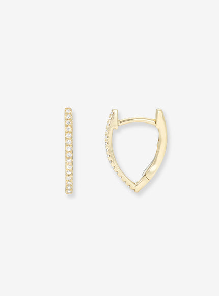 Zoe Lev Diamond Curve Huggie Earrings