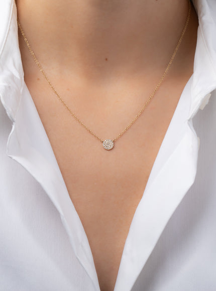 Zoe Lev Diamond Disc Necklace