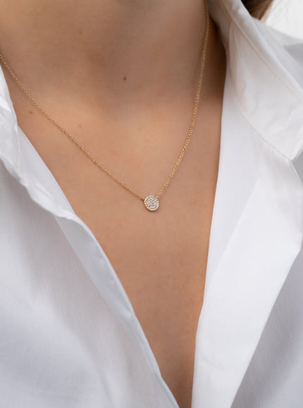 Zoe Lev Diamond Disc Necklace