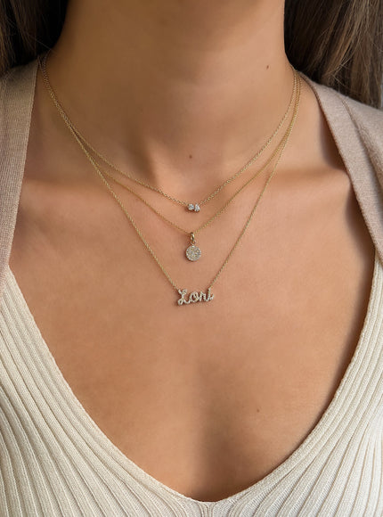 Zoe Lev Diamond Small Disc Pendant