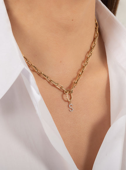 Zoe Lev Jewelry 14k Diamond Initial Pendant