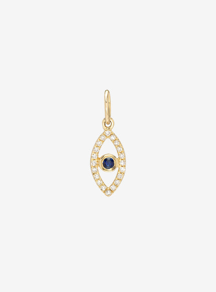 Zoe Lev Diamond Evil Eye Sapphire Pendant