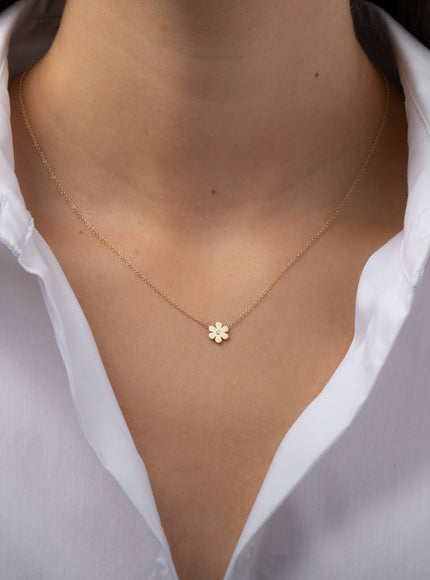 Zoe Lev Diamond Flower Necklace