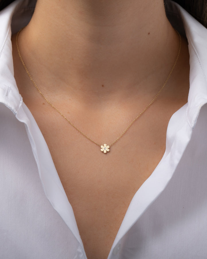 Zoe Lev Diamond Flower Necklace