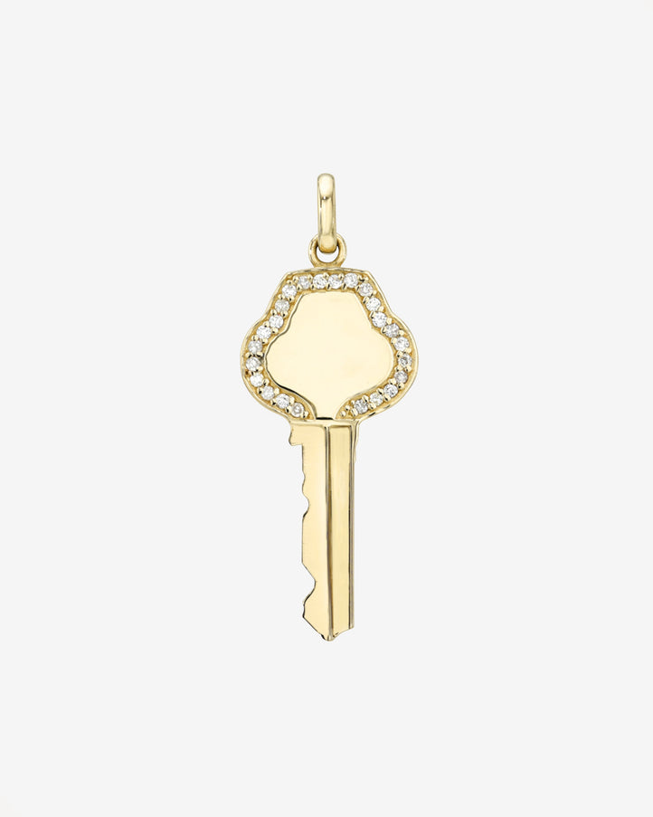 Zoe Lev Diamond Framed Key Pendant