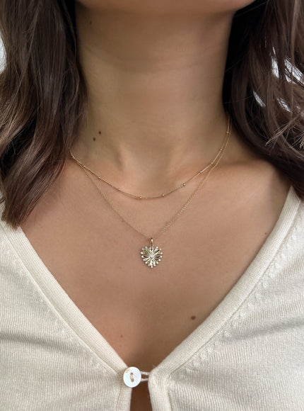 Zoe Lev Diamond Framed Small Fluted Heart Pendant