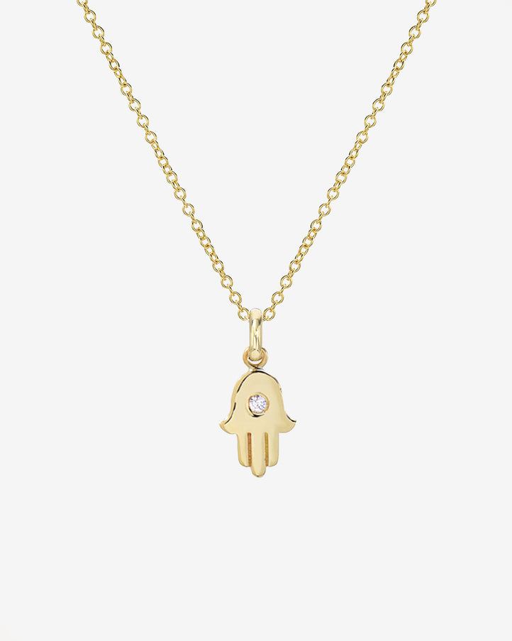 Zoe Lev Diamond Hamsa Necklace
