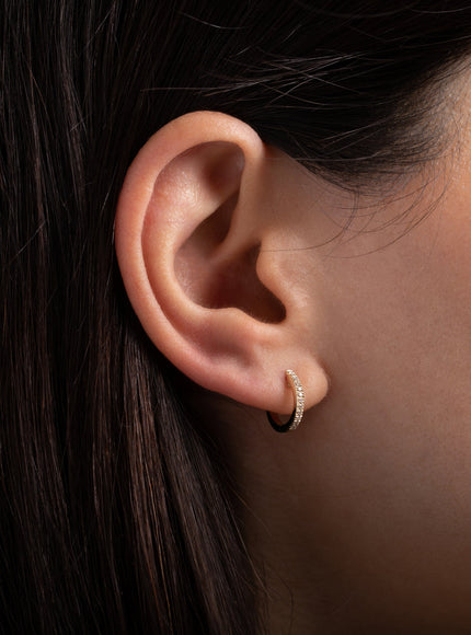 Zoe Lev Diamond Huggie Earrings