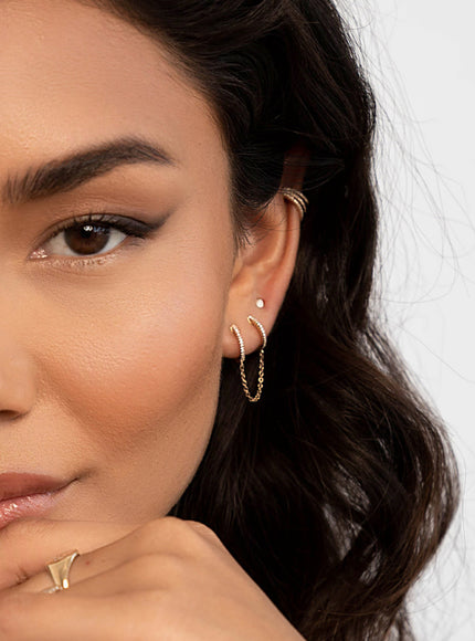 Zoe Lev 14K Gold Small Disc Stud Earrings