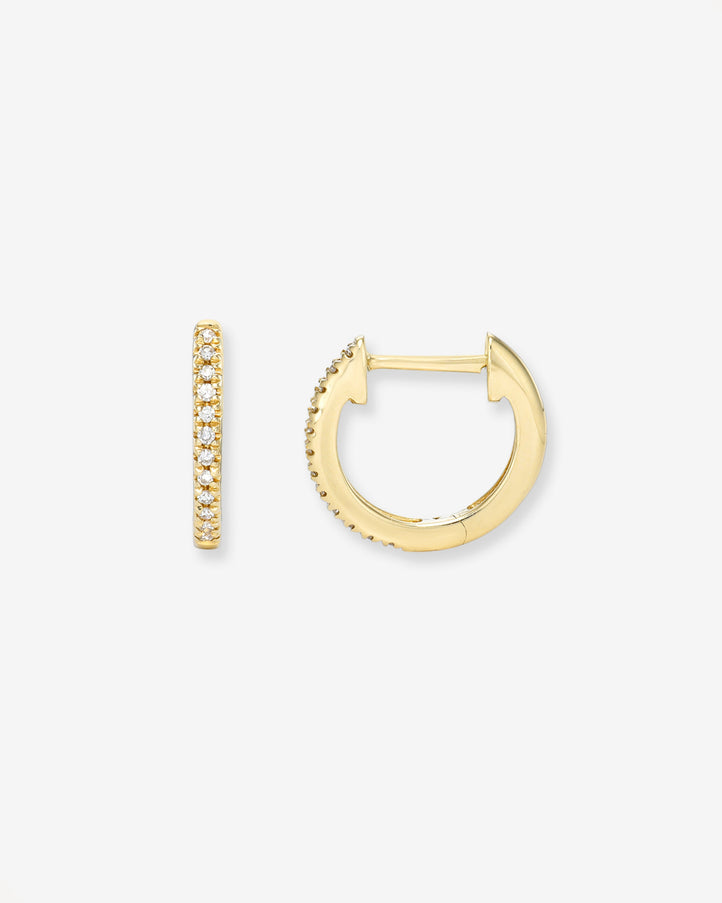 Zoe Lev Diamond Huggie Earrings