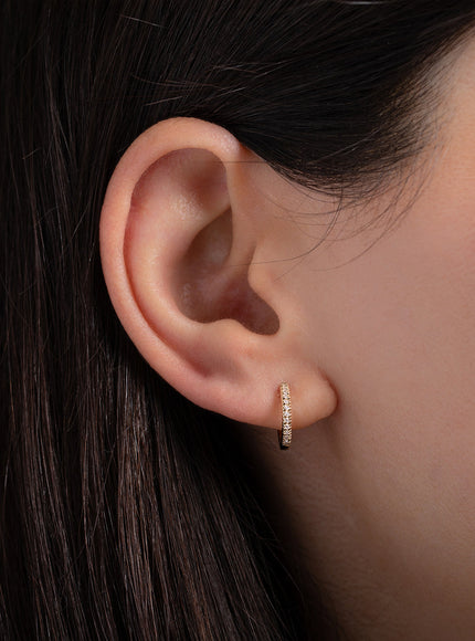 Zoe Lev Diamond Huggie Earrings