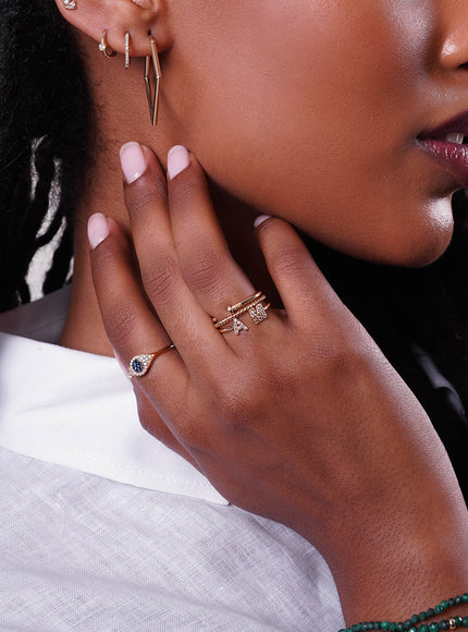 Zoe Lev Diamond Nail Cuff Ring