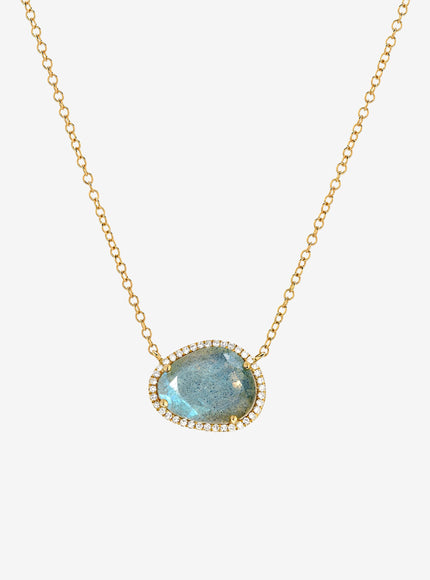 Zoe Lev Diamond Labradorite Necklace