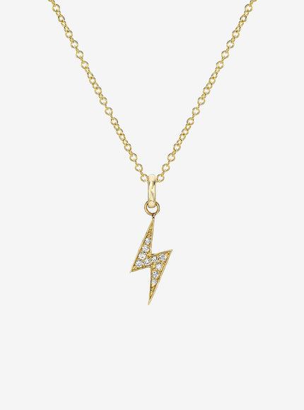 Zoe Lev Diamond Lightning Bolt Necklace