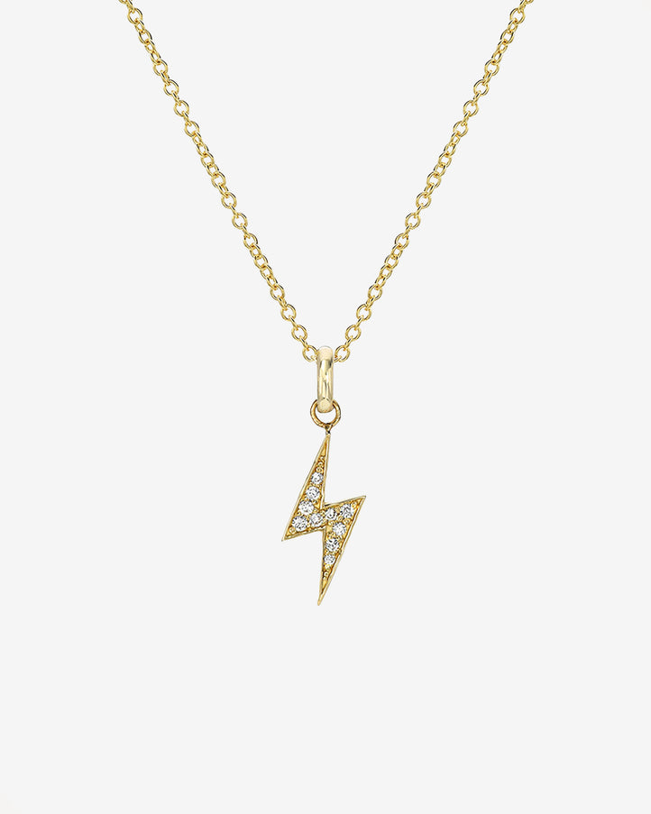 Zoe Lev Diamond Lightning Bolt Necklace