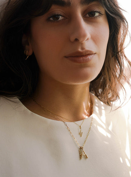 Zoe Lev Diamond Lightning Bolt Necklace