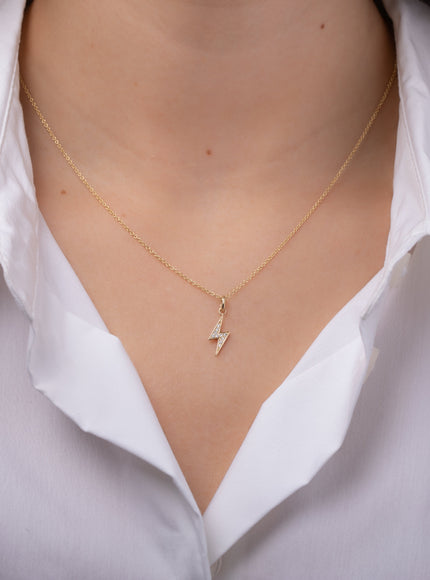 Zoe Lev Diamond Lightning Bolt Pendant