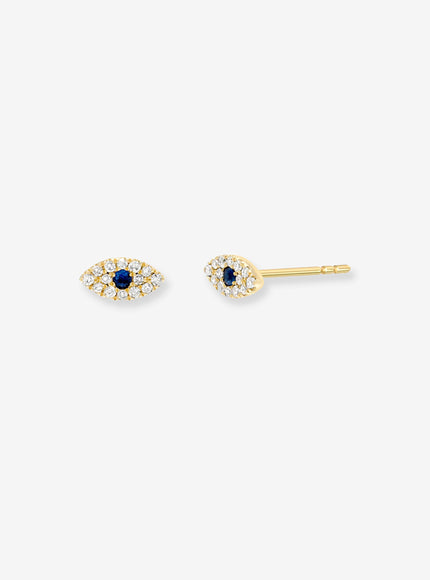 Zoe Lev Diamond Mini Evil Eye Stud Earrings