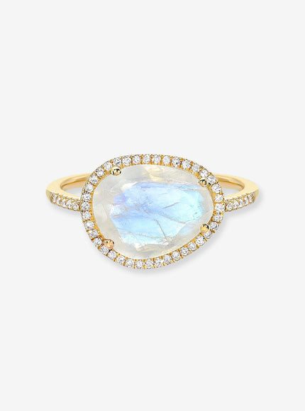 Zoe Lev Diamond Moonstone Ring