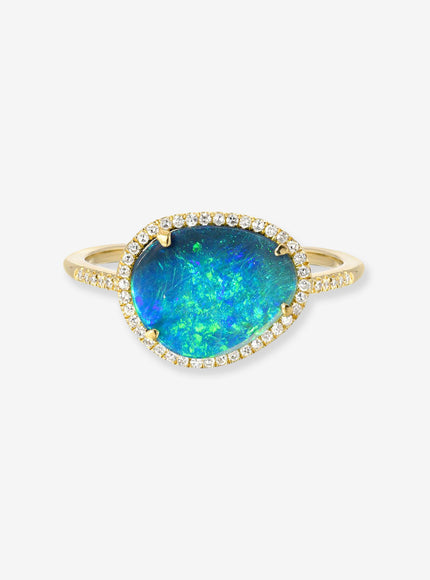 Zoe Lev Diamond Opal Ring