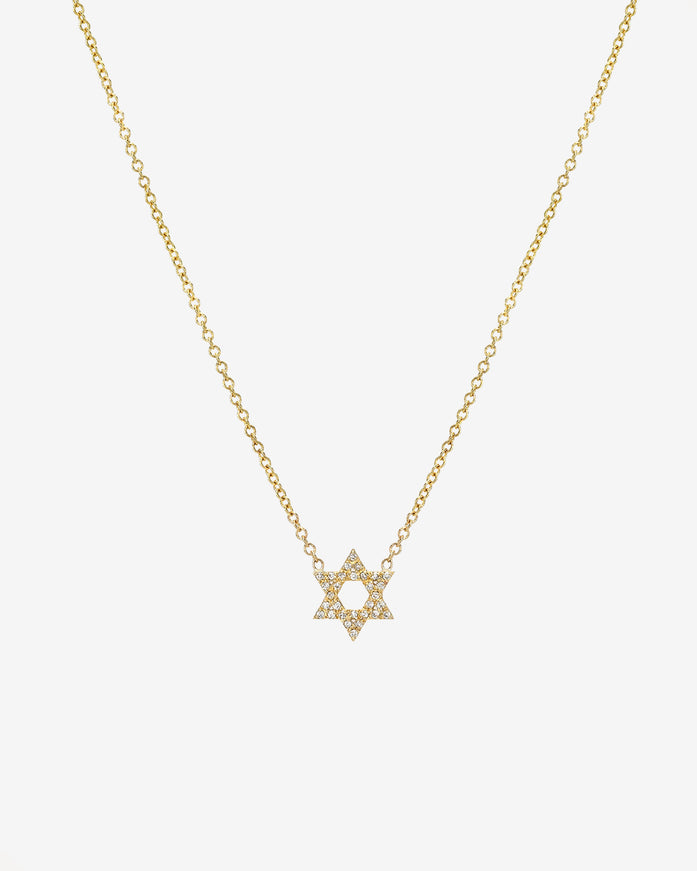 Zoe Lev Diamond Open Star of David Necklace