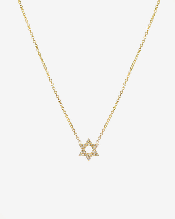 Zoe Lev Diamond Open Star of David Necklace