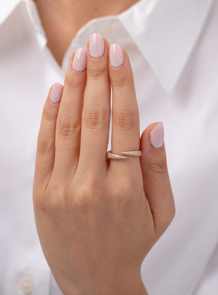 Zoe Lev Pave Diamond Spike Claw Ring