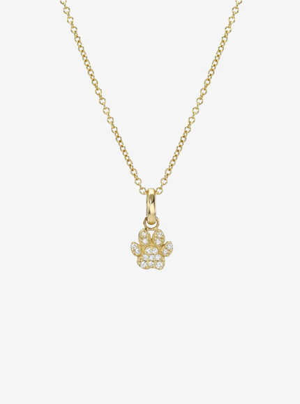 Zoe Lev Diamond Paw Necklace
