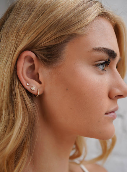 Zoe Lev Diamond Paw Stud Earring