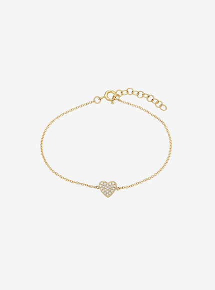 Zoe Lev Diamond Heart Bracelet
