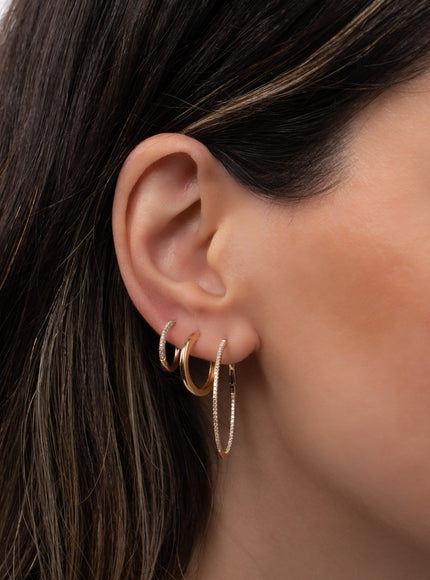 Zoe Lev 14K Gold Large Huggie Earrings