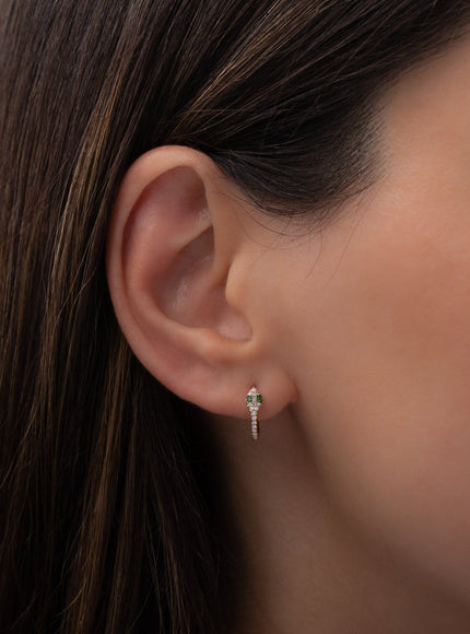 Zoe Lev Diamond Snake Huggie Earrings