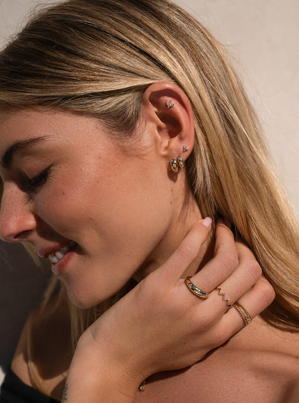 Zoe Lev Domed Starburst Ring