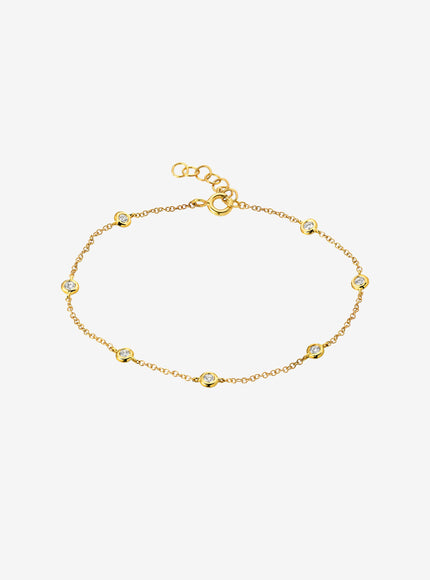 Zoe Lev Diamond Station Anklet