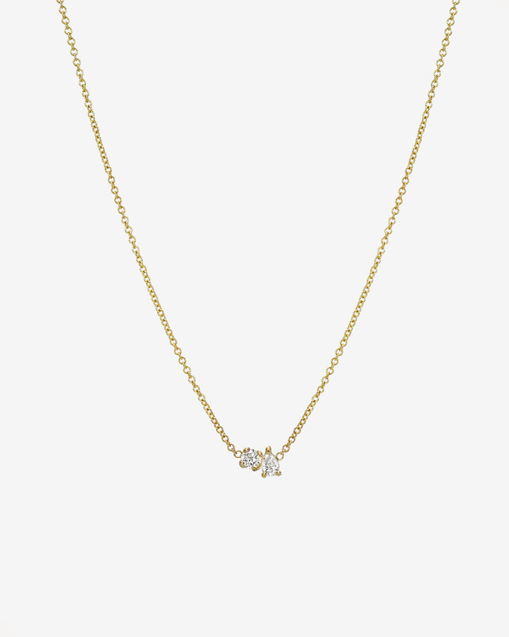 Zoe Lev Diamond Toi et Moi Necklace