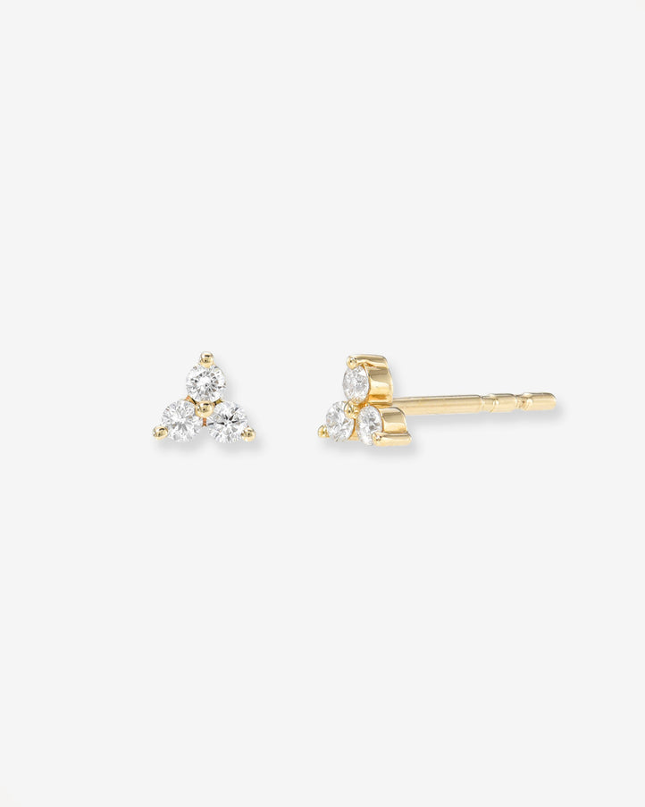 Zoe Lev Diamond Trio Stud Earrings