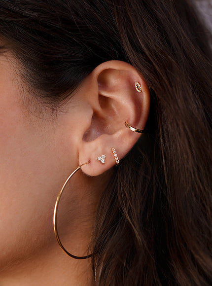 Zoe Lev Diamond Trio Stud Earrings