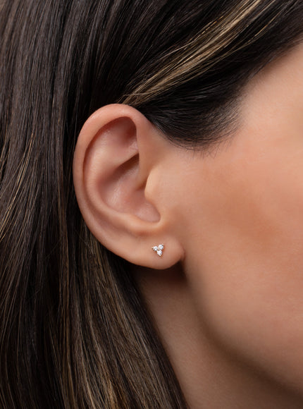 Zoe Lev Diamond Trio Stud Earrings