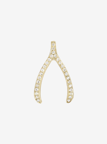 Zoe Lev Diamond Wishbone Pendant