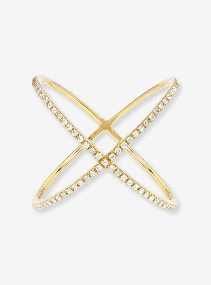 Zoe Lev Diamond X Ring