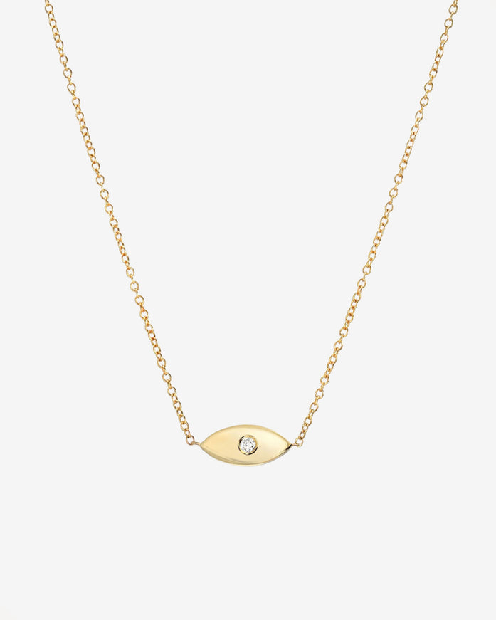 Zoe Lev Diamond Evil Eye Necklace