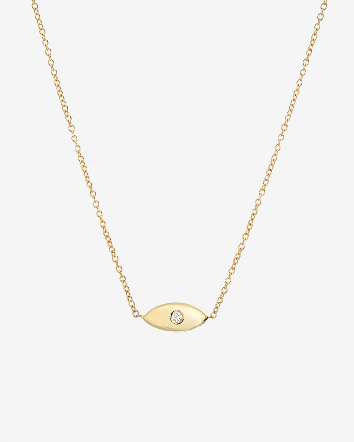 Zoe Lev Diamond Evil Eye Necklace