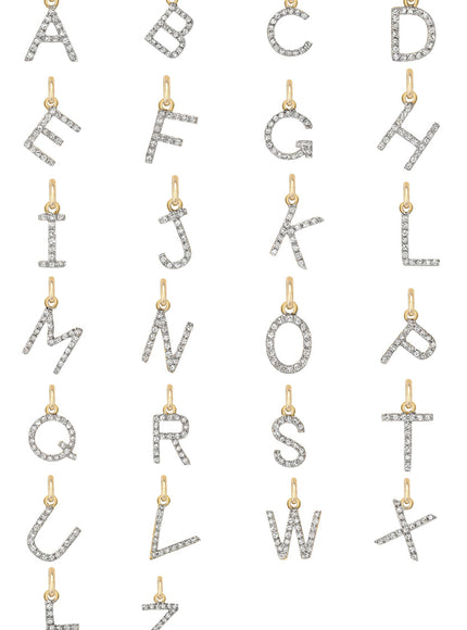 Zoe Lev Jewelry 14k Diamond Initial Pendant