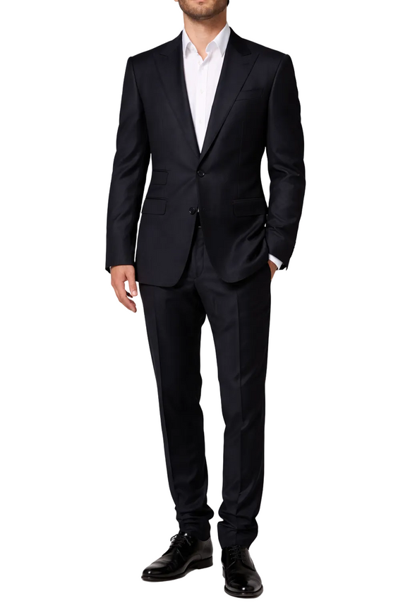 Dolce & Gabbana Black Single-Breasted Wool Suit